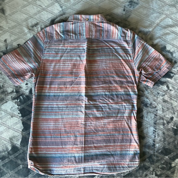 Vans Off the Wall collared striped button-up short sleeve shirt sz L - Picture 8 of 10